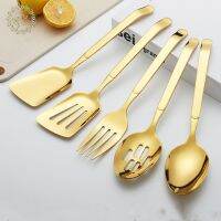 Serving spoon fork spatula set Stainless Steel Tableware Big spoon Creative household thickened large spoon