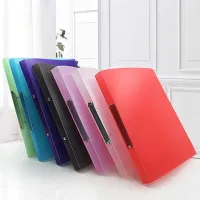 A4 Clip File Folder Transparent Candy Color Loose Leaf Binder Office Metting File Pocket Storage Organizer School Supply C26