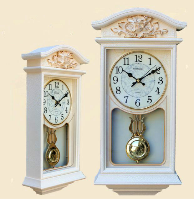 นาฬิกาแขวนสไตล์จีนย้อนยุคแบบโบราณนาฬิกาลูกตุ้มเสียงนาฬิกาเหมาะสำหรับห้องนั่งเล่น-ห้องรับประทานอาหาร-ห้องนอน-ห้องครัว
