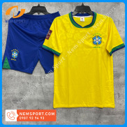 Áo Đá Bóng Đội Tuyển Brazil Màu Vàng WC 2022