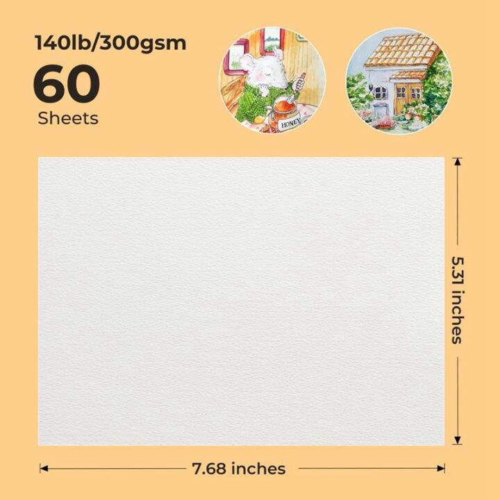 60-sheets-watercolor-paper-cold-press-50-cotton-140lb-300gsm-7-68-x-5-31-inch