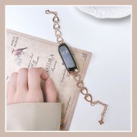 Pasek do Xiaomi Mi Band 5 6 nadgarstek metalowa bransoletka Bling diament ze stali nierdzewnej MIband dla Mi Band 3 4 pasek opaski