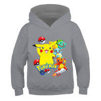 Pokemon - Boys And Girls Hoodies, Baby Coats, Childrens Pullovers And Long Sleeved Cartoon Picachu Print 4-14t