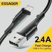 【jw】☊☽  Essager USB Cable iPhone 13 12 XR XS 8 7 6s 5 Fast Charging Wire Charger Cord