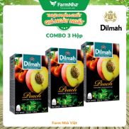 Combo 3 Hộp Trà Dilmah Peach vị Đào túi lọc 30g 20 túi x 1.5g - Tinh hoa