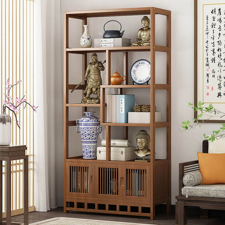New Chinese Solid Wood Antique Shelf Display Antique Decorative