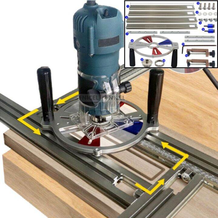 Wood Router Milling Groove Jig System Woodworking Trimming Machine