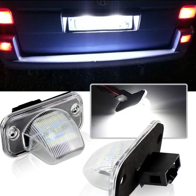 2PCS LED License Plate Lights For Vw T4 90 03 Transporter Syncro 1993 2004 Candy 04 Jetta/Syncro 05 Auto Number Lamp 12V