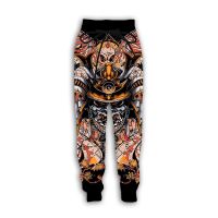 Japanese Samurai Tattoo Spirits Ghosts Retro 3DPrint Casual Men Trousers NewFashion Streetwear Autumn Loose Funny Sports Pants E