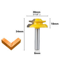 รุ่นใหม่ 8mm ที่จับ 45 มีดเดือยองศา เครื่องมือตัดขอบงานไม้ ขายส่ง