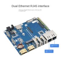 Waveshare CM4 Dual ETH WIFI6 Base for Raspberry Pi Module 4 WIFI6 Dual Port Expansion Board Onboard M.2 E KEY Interface