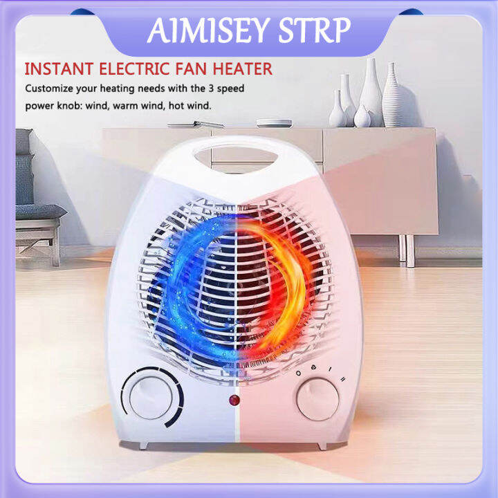 Electric Small Space Heater 2-in-1 Heating Cooling Thermostat Heater ...