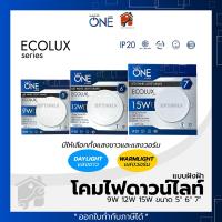 โคมไฟดาวน์ไลท์ แบบฝังฝ้า ยี่ห้อ Lux One 9W 12W 15W ขนาด 5"/6"/7"  Panel LED ฝังฝ้า Daylight ดาวไลท์ แสงขาว และแสงวอม