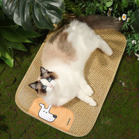 Dog Summer Cool Mat Rattan Weave Cat Non-slip Sleeping Rest Cushion Anti-bite Wear-resistant Nest Pad