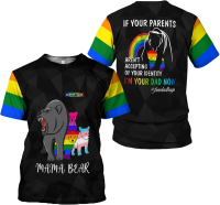 2023 new arrive- xzx180305   Personalized LGBT Mama Bear free om hags shirt 3D all over printed GLBT pri