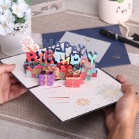 Happy Birthday Card 3D Pop Up Greeting Cards Gift for Business Kids Wife Husband Baby Shower Greeting Cards