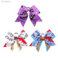 ☂ Halloween Bow Scrunchies Hair Ties Girls Kids Ponytail Holder Hair Bows Elastic Fashion Children Headwear Hair Accessories