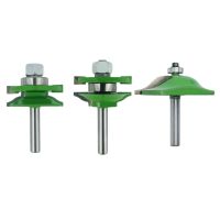 3Pcs Raised Panel Router Bits 8mm Shank with Ogee Rail and Stile Router Bits for Wood Cabinet Door Frame Router Bits