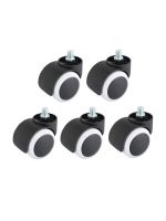 【LZ】qby5bf 5 Pcs/Lot Chair Caster 2 Inch 10mm Screw Polyurethane Rubber Covered Wheel Mute Office Chair Universal Wheel Furniture Caster