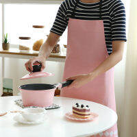 Pink cotton apron couple models fashion kitchen home cooking baking couple aprons