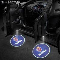 ㍿✚◐ 2pcs Car styling Wireless Laser Projector LED Door Welcome Light Ghost Shadow Light For Saab 9-3 9-5 900 9000 93 95 Accessories