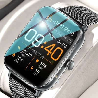 ZZOOI 2022 New Bluetooth Heart Rate Monitor Smart Watch Men Full Touch Dial Call Fitness Tracker IP67 Waterproof Smartwatch Men women