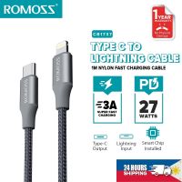 Romoss CB1737อิเล็กทรอนิกส์ {Taotao} PD27W สายไนลอนประเภท C ถึง Lightni Ng 3A ชาร์จเร็ว1เมตร