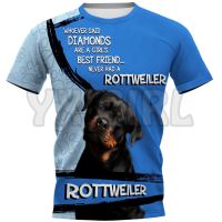 2023 new arrive- xzx180305   Rottweiler  3D All Over Printed T Shirts Funny Dog Tee Tops shirts Unisex