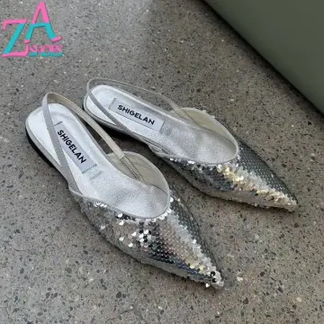 Silver discount formal flats