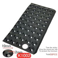 Black Anti Slip Silicone Rubber Plastic Bumper Damper Shock Absorber 3M Self-Adhesive Silicone Feet Pads Round Square Shape