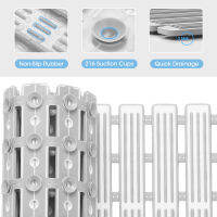 ป้องกันเชื้อราไม่ลื่นเสื่อปูห้องน้ำ-90X40ซม. เสื่ออ่างอาบน้ำยาวเป็นพิเศษไม่ลื่นพรมหน้าห้องน้ำสำหรับอาบน้ำด้านในยางอาบน้ำกันการเสื่อกันลื่นพร้อมถ้วยดูดซักด้วยเครื่องซักผ้าได้ตัดให้มีขนาดสีเทา