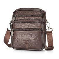 ►  Mens New Leather Crossbody Multifunctional Shoulder Briefcase Messenger