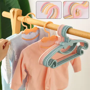 5pcs Kids Clothes Hangers, Baby Clothes Storage Rack, Children's