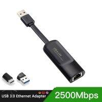 2500 Mbps USB 3.0ตัวแปลงการ์ดเน็ตเวิร์กภายนอกแบบมีสายชนิด C เป็น RJ45ฮับอะแดปเตอร์อีเทอร์เน็ต Tlan สำหรับ Windows Xp/ 7/8/10 MAC