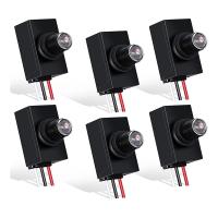 6 Packs Dusk to Dawn Sensor For Outdoor Lighting 120-277V Photoelectric Switch Photocell Light Sensor