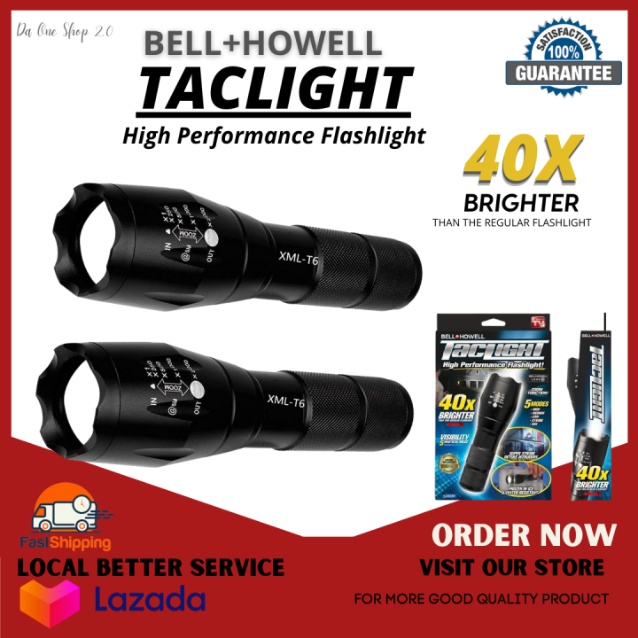 Bundle of 2-ORIGINAL Bell Howell 1176 Taclight High-Powered Tactical  Flashlight with Modes  Zoom Function Lazada PH