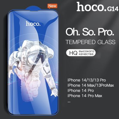 HOCO 3D Screen Protector Full Cover Glass for iPhone 14 Pro Max 13 12 Pro Curved Edge Tempered Glass Film for iPhone 11 X XR XS