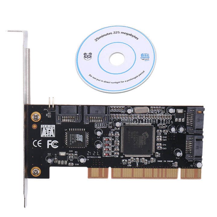 4Port RAID Controller Card PCI Expand Card 2.0 SATA II with Sil3114