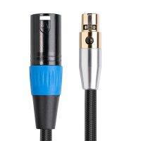 G43-Pin Mini XLR Male to XLR Female Adapter Cable Balanced Cord for Recording, Speaker Systems,Radio Statio