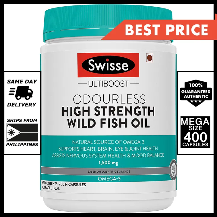 Swisse Ultiboost Odourless High Potency Strength Wild Fish Oil 1,500 mg