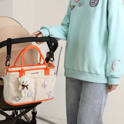 ZK50กระเป๋าสะพายมัลติฟังก์ชั่ข้ามกระเป๋า Messenger แม่และผ้าอ้อมเด็กทารกที่ให้มาแขวนรถเข็นเด็กกระเป๋า