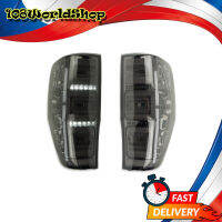 ไฟท้าย สโมคเลนส์ Leds  ซ้าย+ขวา LEDs  งานจีน Ford  ขนาด 12x45x27 จำนวน 2 Pieces Rannger T6 Mk2 Mk3 ปี2012 - 2019