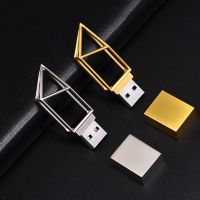 Mini Golden USB Flash Drive 64GB High Speed Pen Drive 32GB Creative Business Gift Memory Stick 16GB Free Custom Logo Pendrive 8G