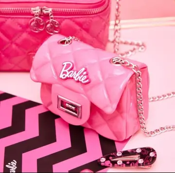 Barbie Sweet Purse Make Up Case w/ Lip Gloss/Stickers/Blush/Applicator Kids  5y+ - Onceit