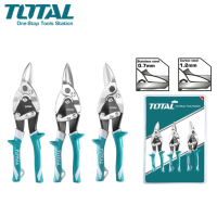 TOTAL กรรไกรตัดสังกะสี แบบ 3 ตัวชุด รุ่น THT520106K ( 3 pcs Aviation Snip Set ) กรรไกรตัดแผ่นโลหะ กรรไกรตัดแผ่นสังกะสี