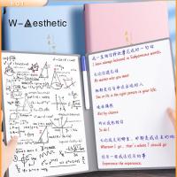 W-AESTHETIC อุปกรณ์สำนักงานโรงเรียน ใช้ซ้ำได้ สามารถลบได้ สมุดวางแผนรายสัปดาห์ A4/A5 แผ่นบันทึกย่อ กระดานเขียนเขียน ด้วยผ้าลบปากกาไวท์บอร์ด สมุดไวท์บอร์ด