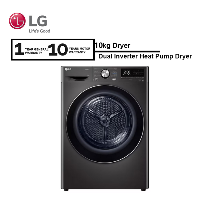 LG Dryer 10kg Dual Inverter Heat Pump RH10VHP2B with Auto Cleaning