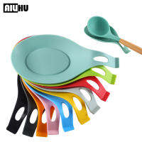 【YY】Kitchen Gadgets Heat Resistant Silicone Rubber Insulation Mat Spoon Shape Pad For Glass Tableware Holder Kitchen Accessories