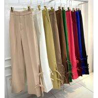Ribbon gimme high-waist pant อร้าย!!รุ่นนี้สวยจนฉันร้องกรี๊ดเลอ กางเกงทรงขากระบอก ที่มีลูกเล่นสุดเก๋ สาวชิคที่ชอบแต่งตัว