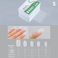 [huguosheng] 100pcs fake nails set กดบนเล็บอัลมอนด์/สแควร์/โลงศพ Full COVER False TIP